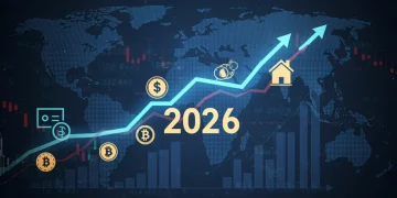 Dynamic investment portfolio with 2026 growth charts