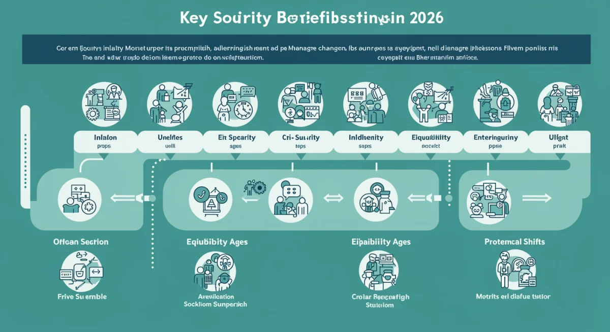 Infographic detailing 2026 Social Security benefit changes and timeline