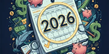 Calendar with 2026 highlighted, surrounded by financial symbols, representing future tax law changes and proactive financial planning.