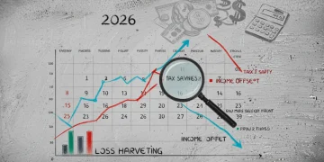 Financial calendar for 2026 showing tax loss harvesting strategy