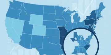 State-by-state map illustrating 2026 maximum weekly unemployment benefits and economic projections.