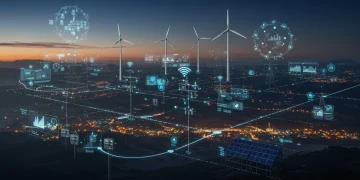 Advanced national energy grid with smart technology and renewable integration