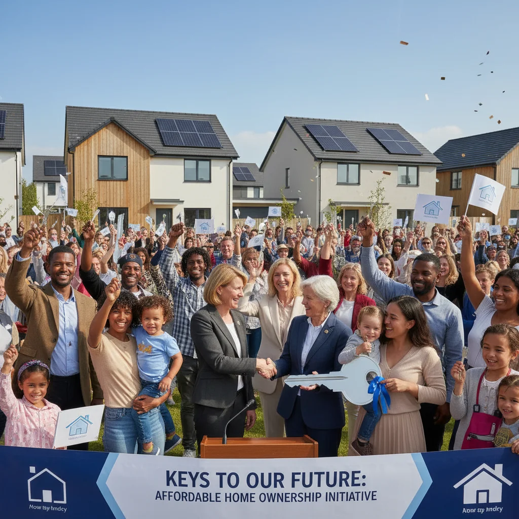 Families receiving keys to affordable new homes through federal programs