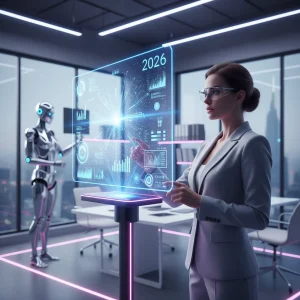 Small business owner leveraging AI for growth analytics in 2026