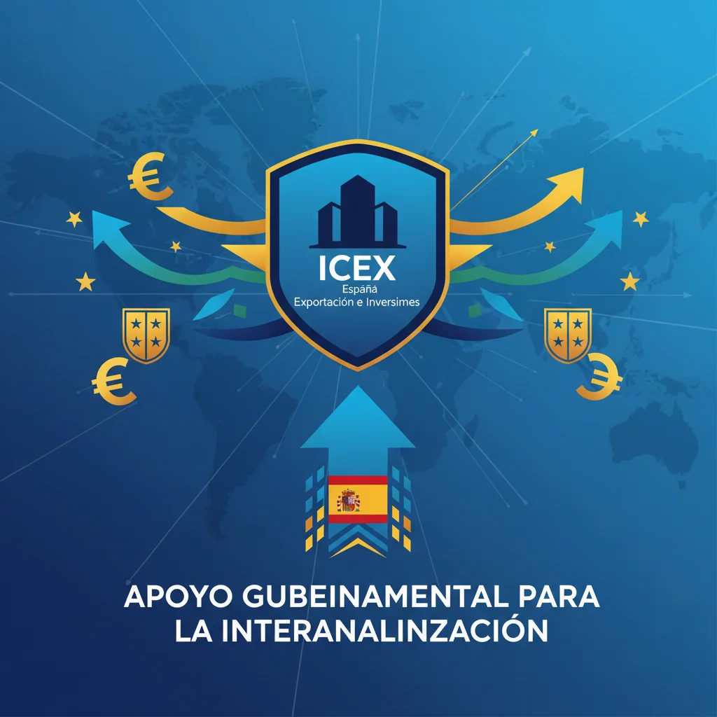 Símbolos de apoyo financiero y subvenciones para empresas españolas exportadoras