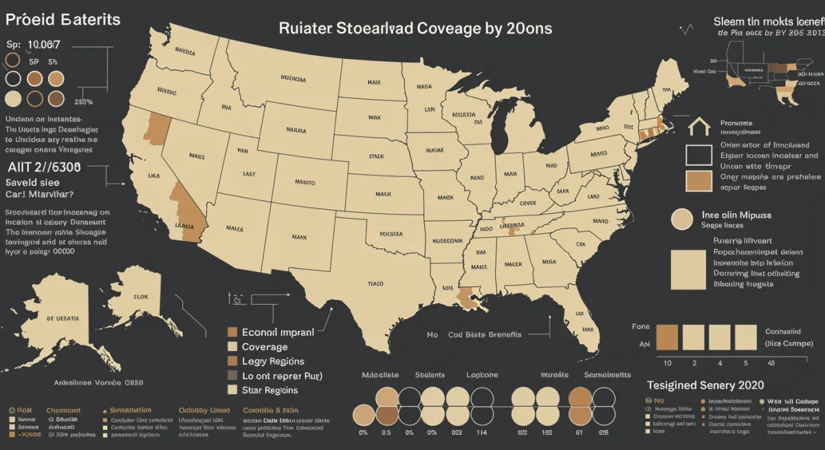 Infographic mapping projected broadband coverage across rural US by 2030 and its socio-economic benefits.