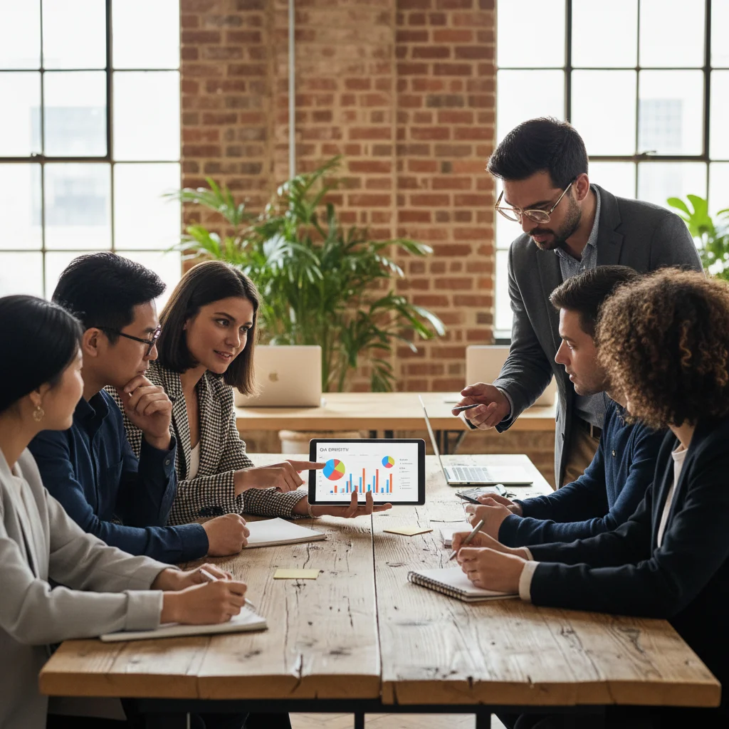 Small business owners collaborating on financial strategy and funding options