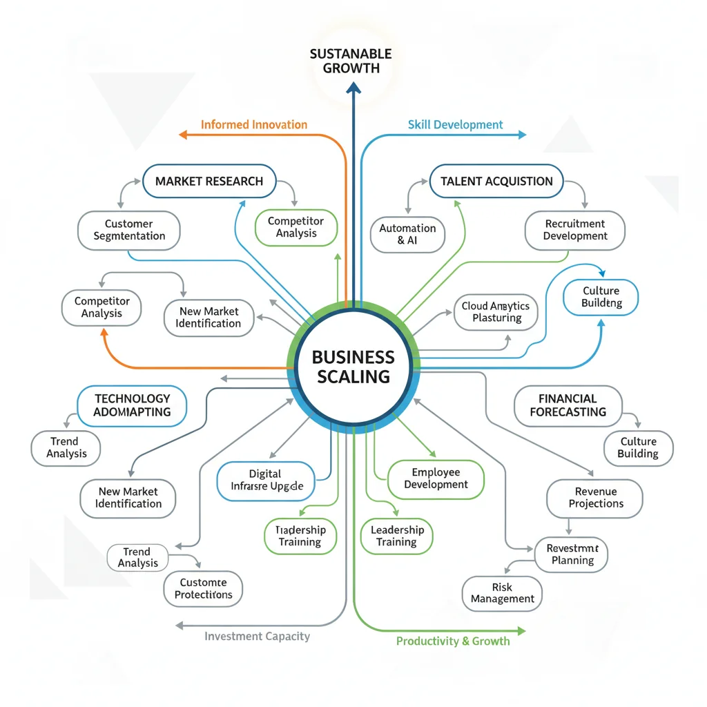 Strategic flowchart for scaling small business operations
