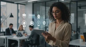 Professional woman reviewing certifications for career growth