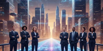Professionals confidently embarking on a new career path in 2026, symbolizing successful industry transition.