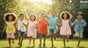 Children playing happily, representing the positive impact of 2026 CHIP reauthorization on their health.
