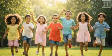 Children playing happily, representing the positive impact of 2026 CHIP reauthorization on their health.