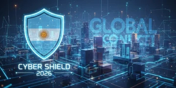 Escudo digital protegiendo red de negocios argentinos en 2026