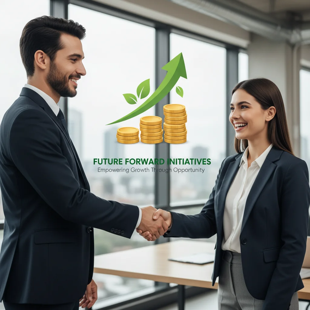 Empresario y joven empleado dándose la mano, representando una contratación exitosa gracias a las ayudas al empleo juvenil.