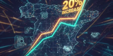 Gráfico de crecimiento del 20% en inversión de capital riesgo en España para 2026