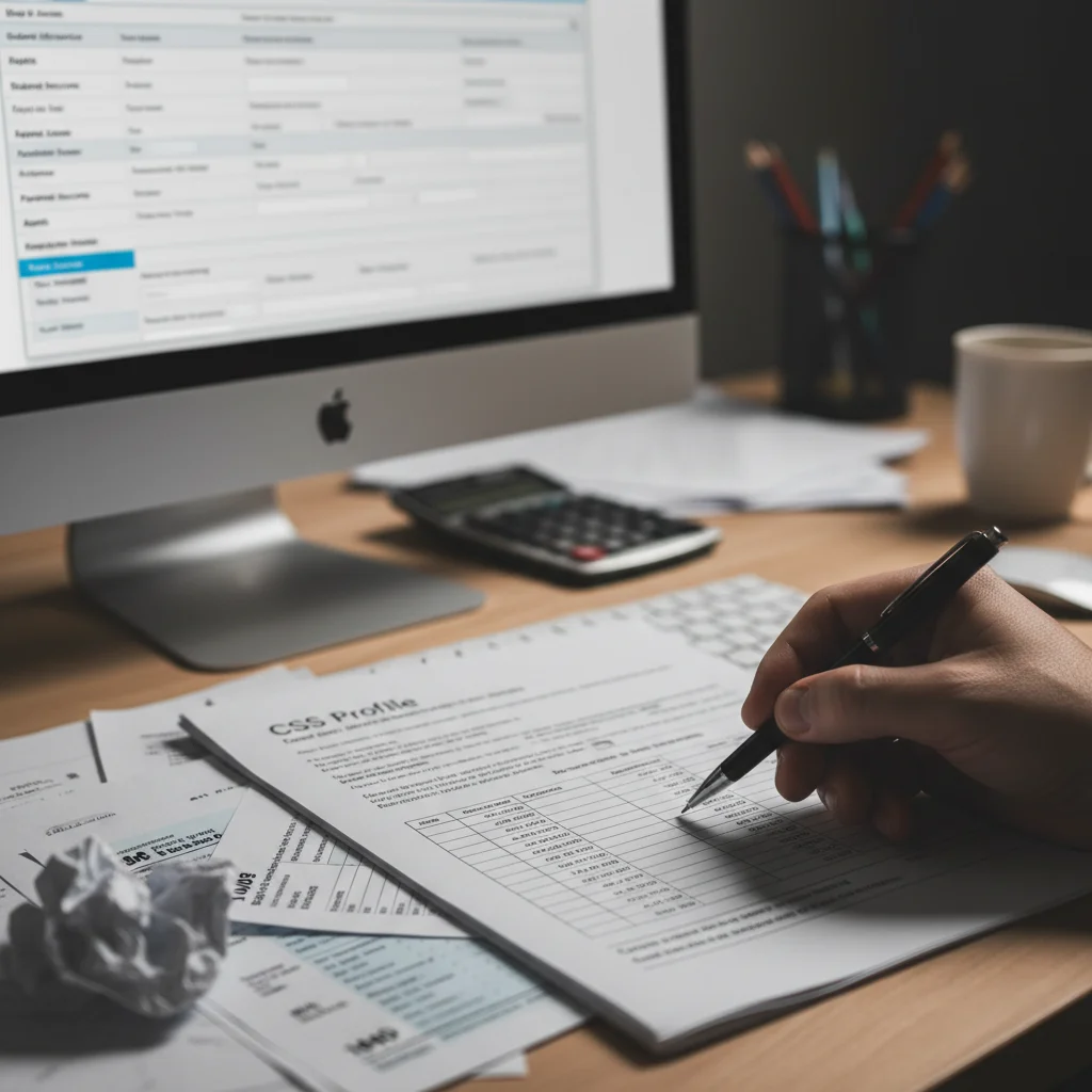 Detailed CSS Profile form completion on computer