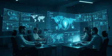 Cybersecurity professionals monitoring national data systems in 2026