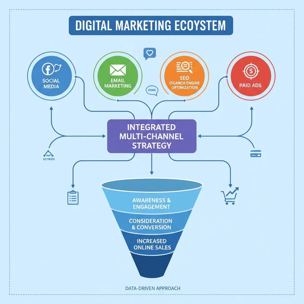 Digital marketing channels converging for increased online sales