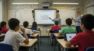 Transforming K-12: $100 Billion Federal Education Funding for 2026 Diverse students in modern classroom benefiting from federal education funding