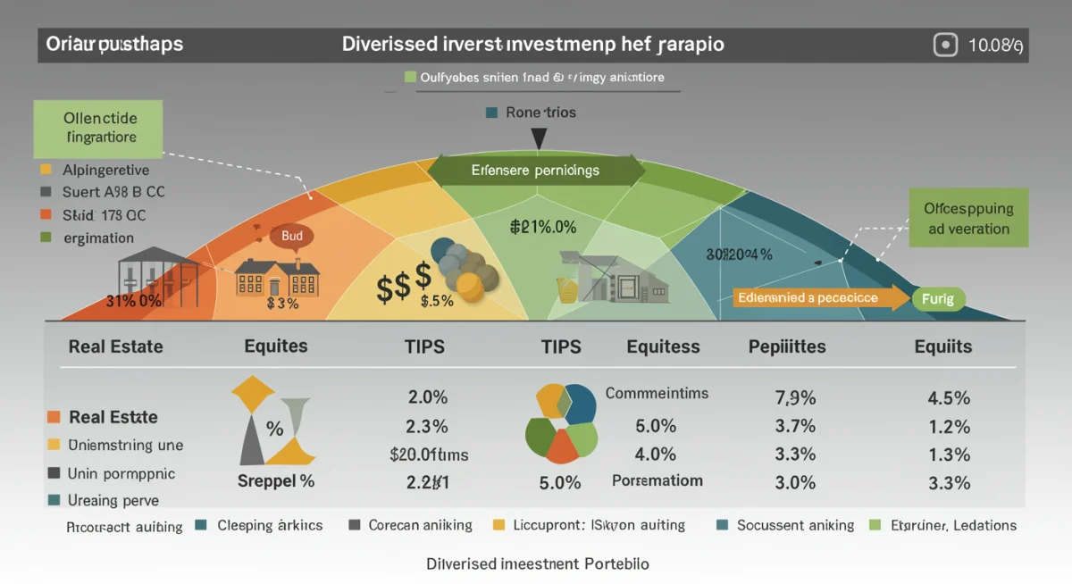 Infographic showing diversified asset allocation for inflation protection.