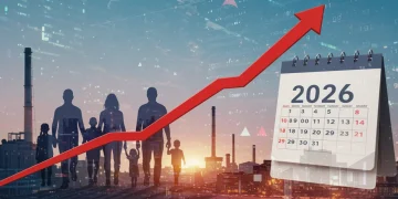 Illustration of economic growth for American families in 2026