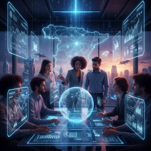Startups Españolas Disruptivas: Las 5 con Mayor Proyección para 2026 Emprendedores españoles innovando en un entorno tecnológico avanzado, representando el éxito de startups disruptivas en España.