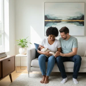 Ayudas Maternidad Paternidad 2026: Guía Completa para España con Aumento del 10% Familia feliz con bebé, simbolizando las ayudas de maternidad y paternidad en España 2026.