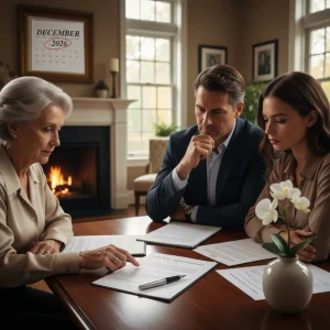 Family reviewing estate planning documents for 2026