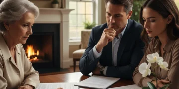 Family reviewing estate planning documents for 2026