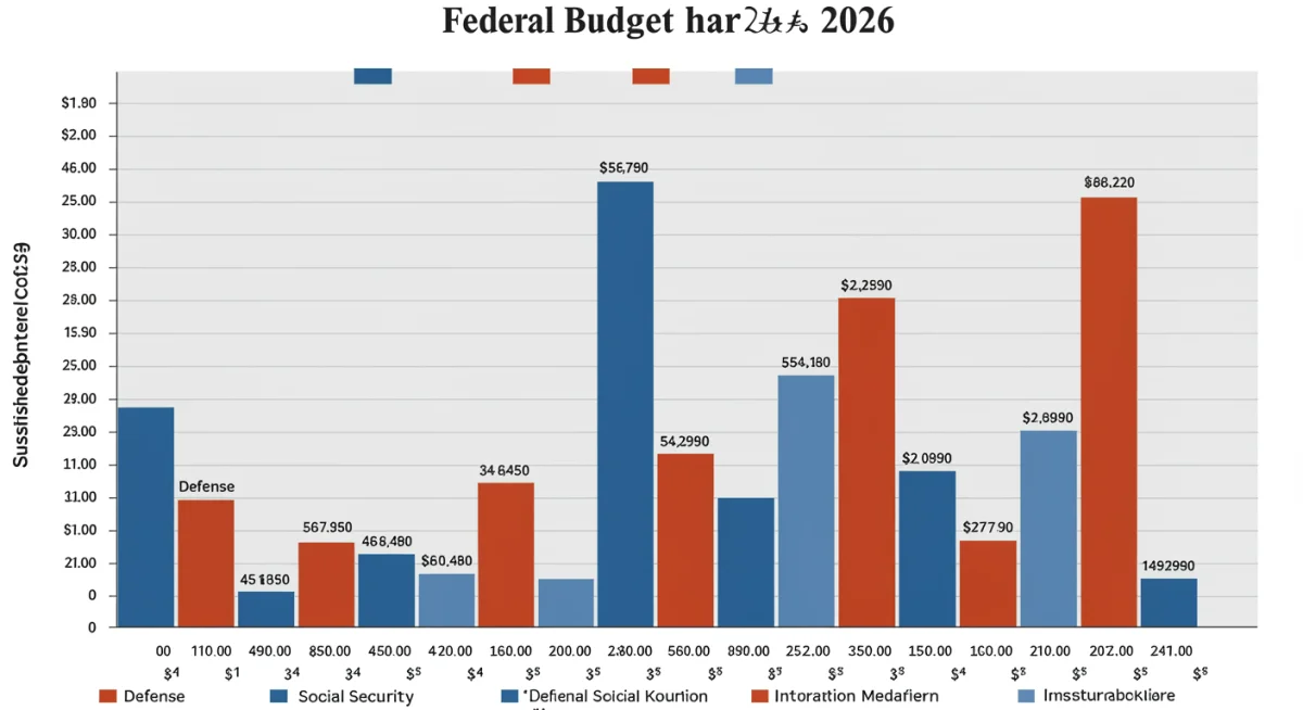 Bar chart displaying Federal Budget 2026 fund allocation across key sectors.