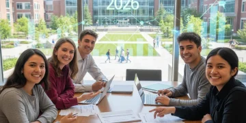 Students reviewing federal student aid documents for 2026