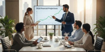 Financial advisors collaborating with clients on a financial plan for 2026