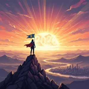 Achieving Financial Independence: A 5-Year Plan Starting in 2026 Person on mountain top symbolizing financial independence in 2026