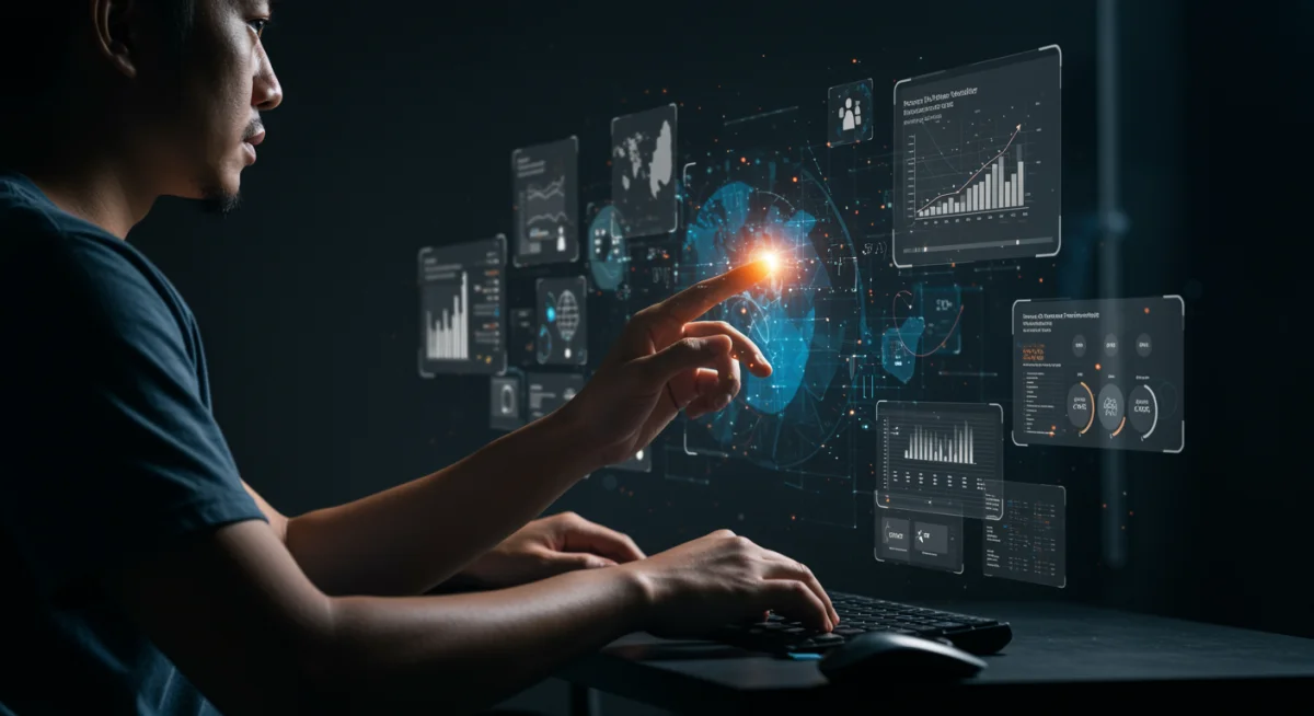 Freelancer using AI tools for project management and client communication