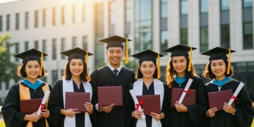 Graduates celebrating success, symbolizing education ROI