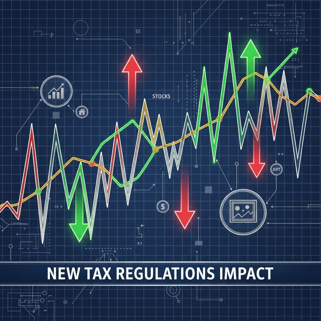 Gráfico financiero mostrando la evolución de activos y el impacto de la reforma fiscal de patrimonio.