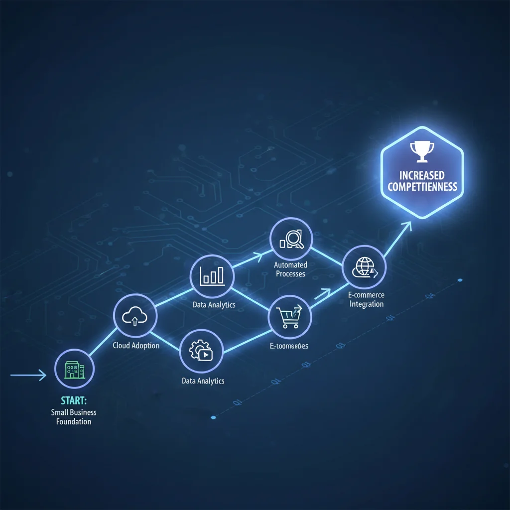 Hoja de ruta digital para pymes: pasos clave hacia la eficiencia y competitividad.