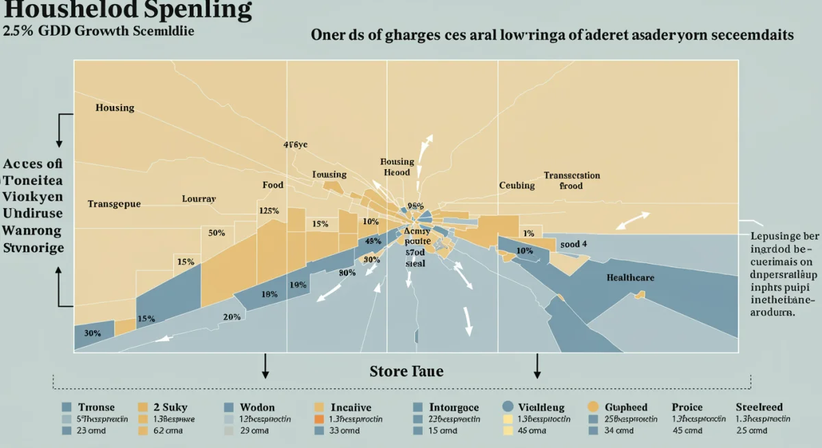 Infographic of household spending changes with 2.5 percent GDP growth