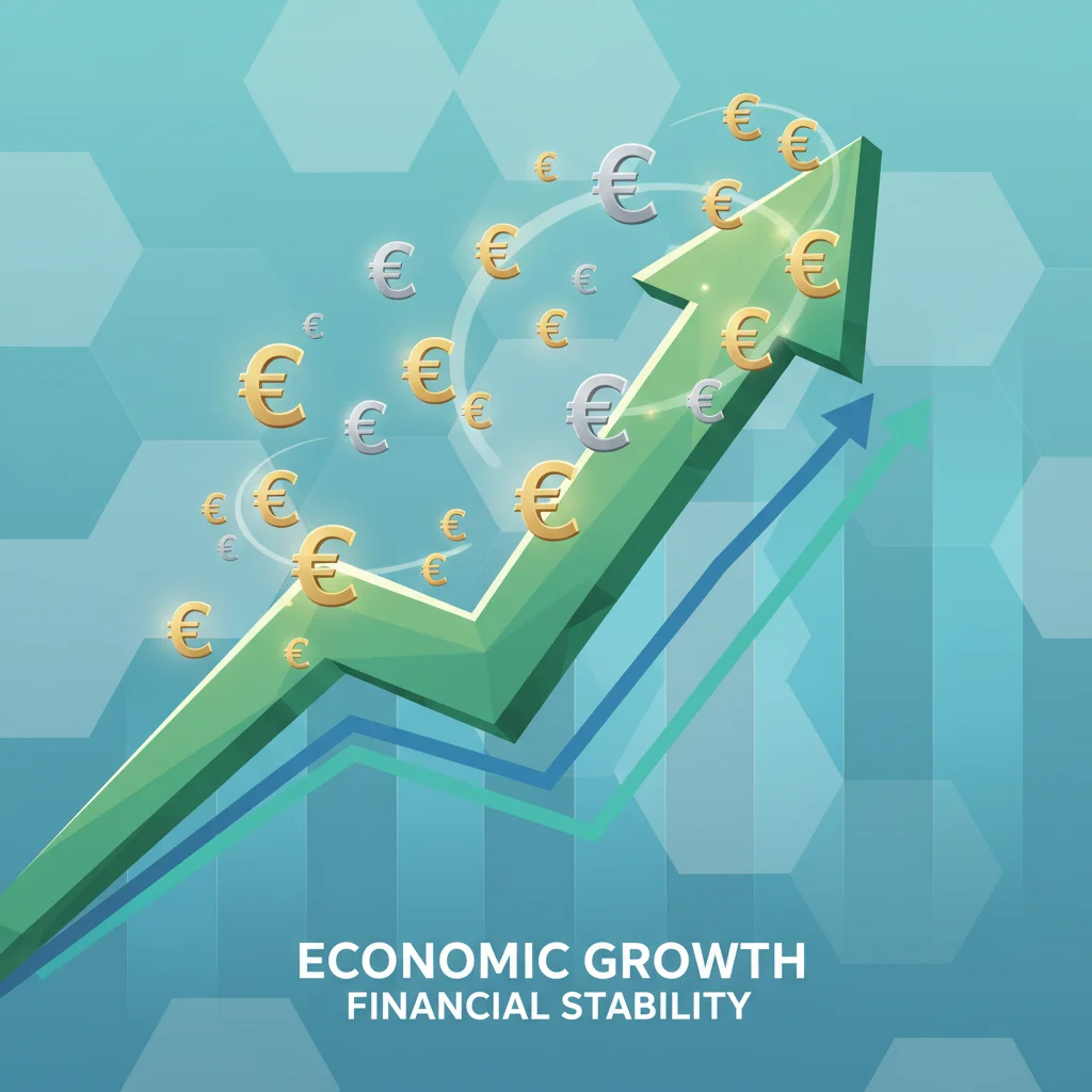 Gráfico de crecimiento económico y estabilidad financiera gracias al subsidio de 600€.