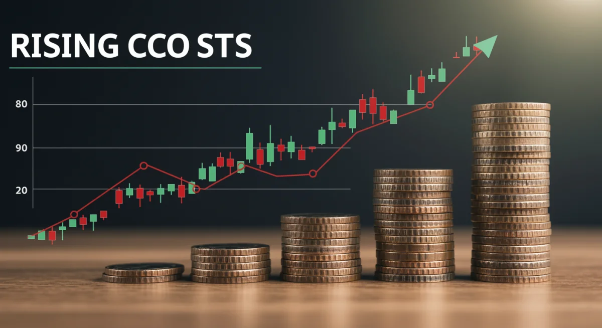 Chart showing rising consumer prices due to inflation, impacting purchasing power