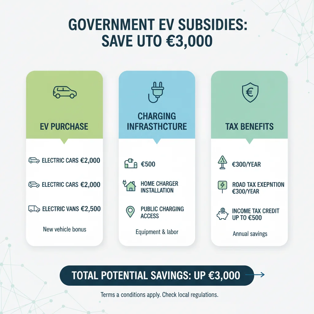 Infografía de ahorro con ayudas para movilidad eléctrica