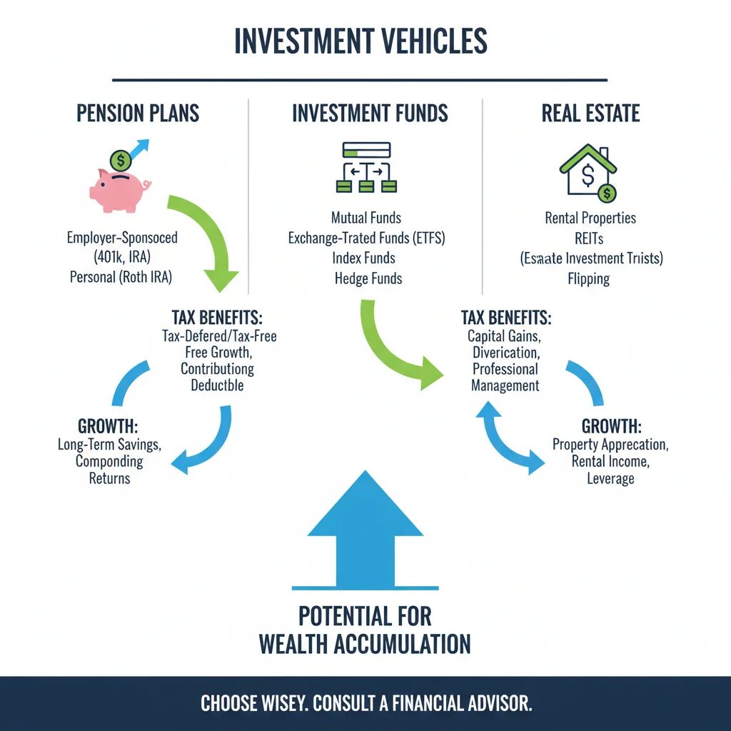 Infografía sobre vehículos de inversión fiscalmente eficientes en España.