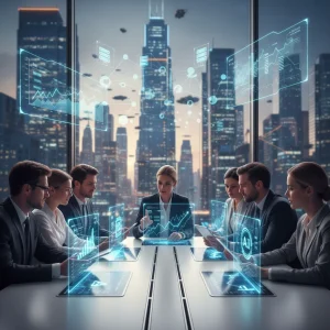 Inversores analizando datos de startups tecnológicas en España