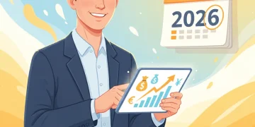 A person reviewing investment growth on a tablet, symbolizing a 3-month plan for beginner investors to reach their first $1,000 by 2026.