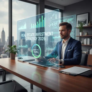 Investor analyzing real estate market data for 7% ROI in 2026