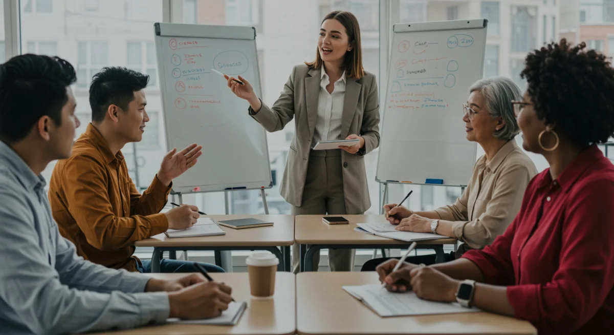 Job seekers engaging in a career development workshop for employment support
