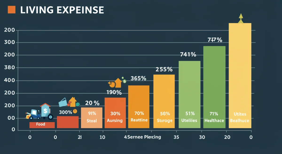 Breakdown of living expenses for emergency fund calculation