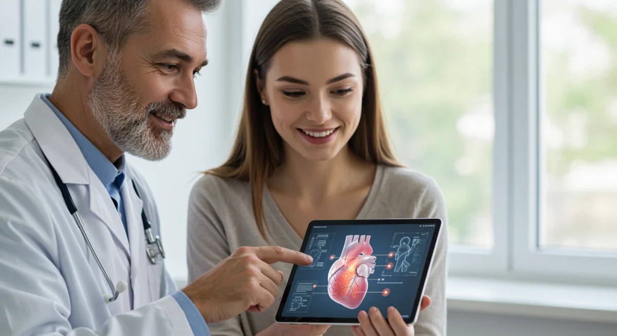 Doctor and patient discuss healthcare options