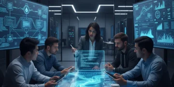 Professionals reskilling for automation in a collaborative tech environment