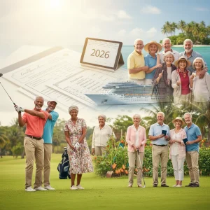 Understanding Annuities: Weighing Pros and Cons for Your 2026 Retirement Income Strategy Seniors enjoying retirement with financial planning documents and a calculator in the background, symbolizing secure income.